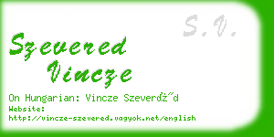 szevered vincze business card